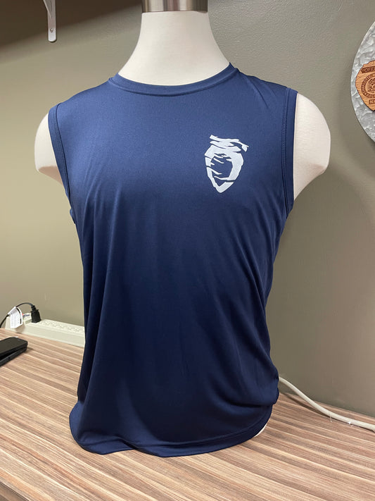 Sleeveless Dri-Fit Navy Blue Shirt